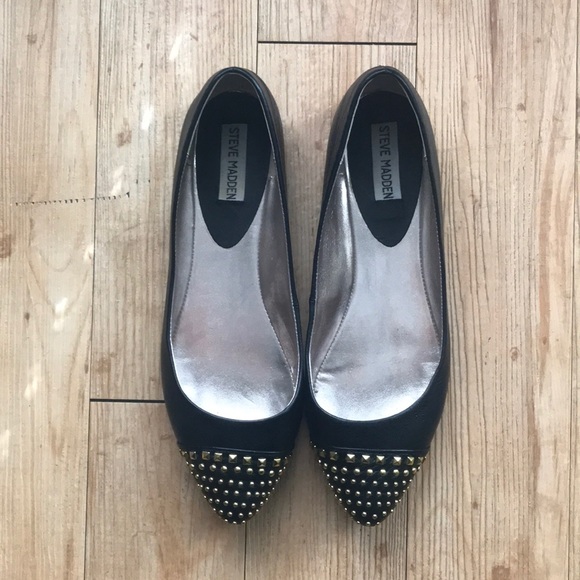 steve madden black flat shoes